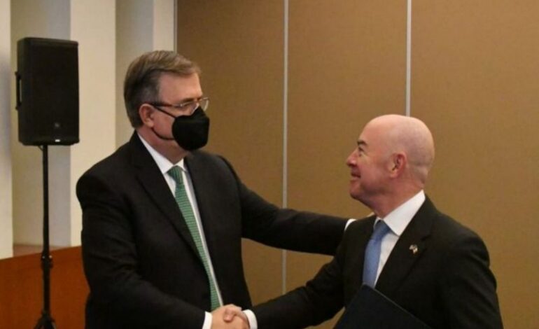 Ebrard y Mayorkas intercambian información sobre migración