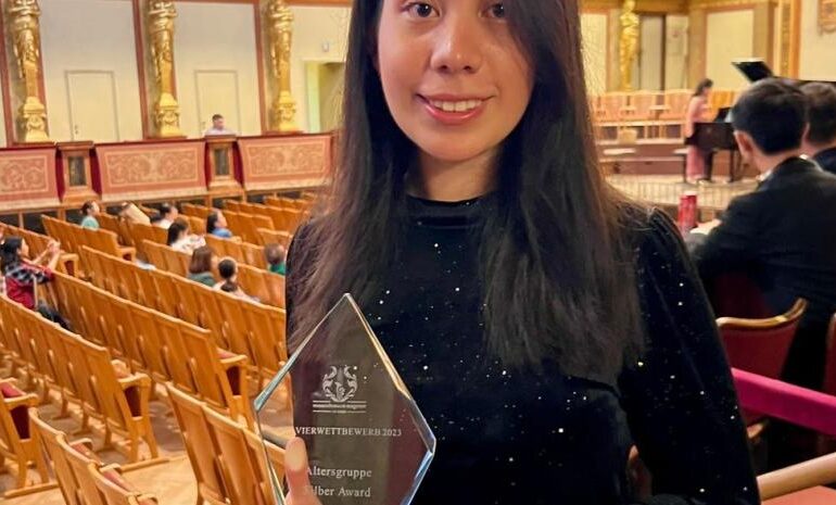 Aranza Ortega, estudiante del CNM ganó segundo lugar en el Musikfest, en Viena