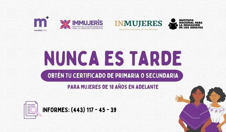 IMMUJERIS invita a morelianas a continuar capacitándose