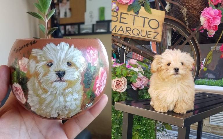 ¡Recuerdos que duran! Artista chihuahuense pinta retratos en piedras o jarrones