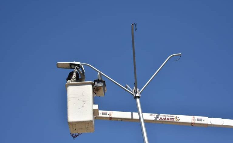 Iluminación de Parque Borunda fue mejorada por Alumbrado Público