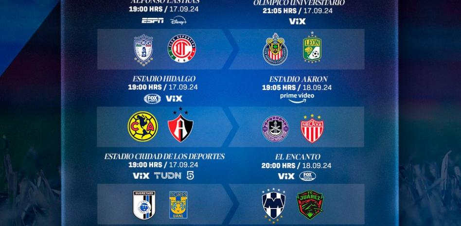 Liga MX: Fechas, partidos y horarios de la jornada 8 del Apertura 2024