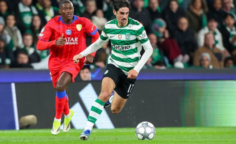 El Éxito Azul: Sporting de Lisboa Derrota al PSG en un Partido Lleno de Emoción con dos Gols de las Estrellas Portuguesas.